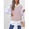 image:imageEVALESS Womens Sweater Vest Striped Pullover Tank Top Round Neck Cap Sleeve Lightweight 2026 Summer Casual ClothesRed Stripe