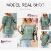 image:imageEVALESS Womens Tops Off The Shoulder Blouses for Women Dressy Casual Cute Puff Sleeve T Shirts Fashion 2026Turquoise Green