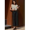 image:imageEVALESS Womens Wide Leg Pants Elastic High Waisted Waffle Knit Work Palazzo Pants Business Casual Trousers with PocketsBlack