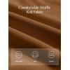 image:imageEVALESS Womens Wide Leg Pants Elastic High Waisted Waffle Knit Work Palazzo Pants Business Casual Trousers with PocketsE Brown