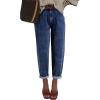 image:imageEVALESS Womens High Waisted Baggy Boyfriend Barrel JeansSail Blue