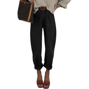 image:imageEVALESS Womens High Waisted Baggy Boyfriend Barrel JeansBlack
