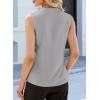 image:imageEVALESS Womens Lace Patchwork Tank Tops V Neck Casual Camisoles Sleeveless Business Work Blouses Dressy Summer ShirtsMedium Grey