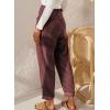 image:imageEVALESS Corduroy Pants for Women Casual Elastic High Waisted Straight Leg Baggy Pants Loose Comfy Trousers with PocketsA Red