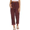 image:imageEVALESS Corduroy Pants for Women Casual Elastic High Waisted Straight Leg Baggy Pants Loose Comfy Trousers with PocketsA Red