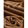 image:imageEVALESS Womens Fleece Lined Pants Wide Leg High Waisted Knit Palazzo Pants Business Casual Work Trousers with PocketsBrown