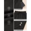 image:imageEVALESS Capris Pants for Women Spring Summer Casual Loose Drawstring Elastic High Waist Lounge Cropped TrousersBlack