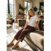 image:imageEVALESS Capris Pants for Women Spring Summer Casual Loose Drawstring Elastic High Waist Lounge Cropped TrousersBrown
