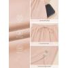 image:imageEVALESS Capris Pants for Women Spring Summer Casual Loose Drawstring Elastic High Waist Lounge Cropped TrousersLight Pink