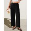image:imageEVALESS Pants for Women Casual High Waisted Baggy Cargo Pants 2026 Summer Ankle Length Wide Leg Sweatpants with PocketsBlack