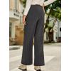 image:imageEVALESS Women Corduroy Pants Wide Leg Casual High Waisted Straight Leg Baggy TrousersDark Grey