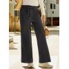 image:imageEVALESS Women Corduroy Pants Wide Leg Casual High Waisted Straight Leg Baggy TrousersDark Grey