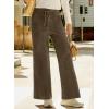 image:imageEVALESS Women Corduroy Pants Wide Leg Casual High Waisted Straight Leg Baggy TrousersDesert Palm