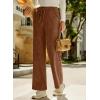 image:imageEVALESS Women Corduroy Pants Wide Leg Casual High Waisted Straight Leg Baggy TrousersThai Curry