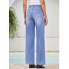 image:imageEVALESS Womens High Waisted Wide Leg Jeans Stretchy Boyfriend Loose Straight Denim PantsAshleigh Blue