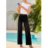 image:imageEVALESS Womens High Waisted Wide Leg Jeans Stretchy Boyfriend Loose Straight Denim PantsBlack
