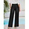 image:imageEVALESS Womens Wide Leg Jeans Summer Lightweight High Waisted Straight Leg Baggy Drawstring Denim PantsBlack