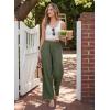 image:imageEVALESS Womens Wide Leg Pants Summer Casual Baggy Elastic High Waisted Palazzo Beach Vacation Slacks Trousers with PocketsFour Leaf Clover