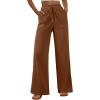 image:imageEVALESS Women Corduroy Pants Wide Leg Casual High Waisted Straight Leg Baggy TrousersThai Curry