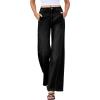 image:imageEVALESS Womens High Waisted Wide Leg Jeans Stretchy Boyfriend Loose Straight Denim PantsBlack