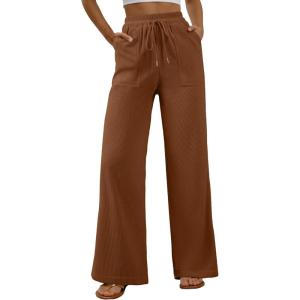 image:imageEVALESS Women Corduroy Pants Wide Leg Casual High Waisted Straight Leg Baggy TrousersThai Curry