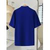 image:imageEVALESS Blouses for Women Dressy Casual Summer Short Sleeve Button Down Shirts Business Work TopsDark Blue