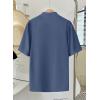 image:imageEVALESS Blouses for Women Dressy Casual Summer Short Sleeve Button Down Shirts Business Work TopsDirty Blue