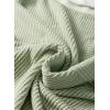 image:imageEVALESS Womens Short Sleeve T Shirts Crewneck Color Block Ribbed Knit Tee Blouses 2026 Trendy Summer TopsLight Green