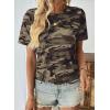 image:imageEVALESS Womens Summer Tops Casual Graphic Tees Crewneck Short Sleeve Shirts Spring 2026 Fashion T Shirts2a Brown Camo