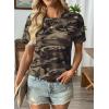 image:imageEVALESS Womens Summer Tops Casual Graphic Tees Crewneck Short Sleeve Shirts Spring 2026 Fashion T Shirts2a Brown Camo
