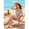 image:imageEVALESS Dresses for Women 2026 Spring Summer Casual Beach Dresses Sleeveless CutOut Mini Dress Crewneck Vacation OutfitsNew Apricot