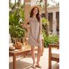 image:imageEVALESS Dresses for Women 2026 Spring Summer Casual Beach Dresses Sleeveless CutOut Mini Dress Crewneck Vacation OutfitsNew Apricot