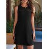 image:imageEVALESS Dresses for Women 2026 Spring Summer Casual Beach Dresses Sleeveless CutOut Mini Dress Crewneck Vacation OutfitsNew Black