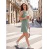 image:imageEVALESS Dresses for Women 2026 Spring Summer Casual Beach Dresses Sleeveless CutOut Mini Dress Crewneck Vacation OutfitsNew Green