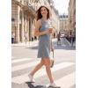 image:imageEVALESS Dresses for Women 2026 Spring Summer Casual Beach Dresses Sleeveless CutOut Mini Dress Crewneck Vacation OutfitsNew Grey