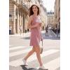 image:imageEVALESS Dresses for Women 2026 Spring Summer Casual Beach Dresses Sleeveless CutOut Mini Dress Crewneck Vacation OutfitsNew Rose