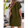 image:imageEVALESS Womens Summer Dresses 2026 Fashion Short Sleeve Cute Spring Mini Dress Crewneck Casual Beach Vacation DressesZ Jungle Green