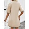 image:imageEVALESS Casual Dresses for Women 2026 Ruffle A Line Summer Dresses Loose V Neck Work Vacation Short Dresses with PocketsJet Stream