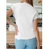 image:imageEVALESS Short Sleeve Sweater for Women Crewneck Color Block Knit Tops 2026 Summer Trendy Cap Sleeve Sweater VestBeau Blue