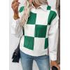 image:imageEVALESS Short Sleeve Sweater for Women Crewneck Color Block Knit Tops 2026 Summer Trendy Cap Sleeve Sweater VestGreen