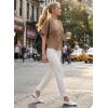 image:imageEVALESS Blouses for Women Dressy Casual Summer Button Down Shirts Short Sleeve Business Work TopsDark Khaki