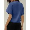 image:imageEVALESS Blouses for Women Dressy Casual Summer Button Down Shirts Short Sleeve Business Work TopsSky Blue