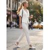 image:imageEVALESS Blouses for Women Dressy Casual Summer Button Down Shirts Short Sleeve Business Work TopsWhite