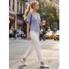 image:imageEVALESS Blouses for Women Dressy Casual Summer Button Down Shirts Short Sleeve Business Work TopsWild Wind