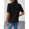 image:imageEVALESS Wool Blend Cardigan Sweaters for Women Lightweight Short Sleeve Cardigans Summer Outfits Trendy Button Down SweaterBlack