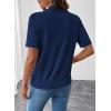 image:imageEVALESS Wool Blend Cardigan Sweaters for Women Lightweight Short Sleeve Cardigans Summer Outfits Trendy Button Down SweaterBlue