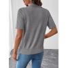 image:imageEVALESS Wool Blend Cardigan Sweaters for Women Lightweight Short Sleeve Cardigans Summer Outfits Trendy Button Down SweaterGray