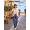 image:imageEVALESS Wool Blend Cardigan Sweaters for Women Lightweight Short Sleeve Cardigans Summer Outfits Trendy Button Down SweaterWhite