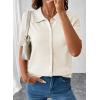 image:imageEVALESS Wool Blend Cardigan Sweaters for Women Lightweight Short Sleeve Cardigans Summer Outfits Trendy Button Down SweaterWhite