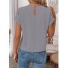 image:imageEVALESS Womens Tops Summer Cap Sleeve Tie Front Shirts 2026 Business Casual Work BlousesLight Grey